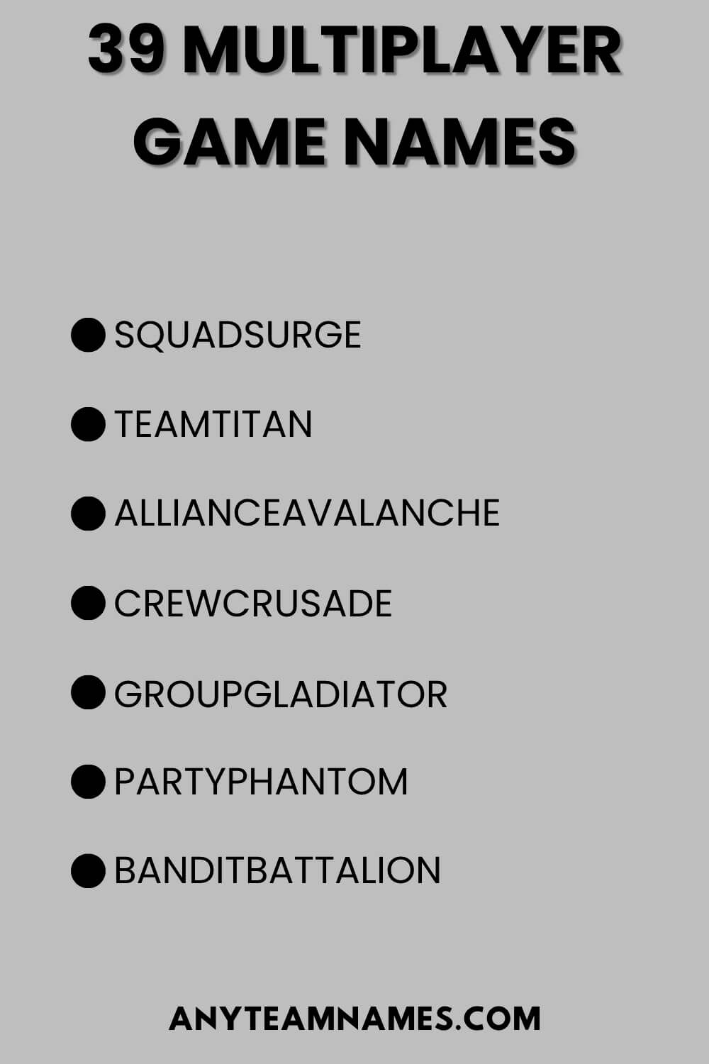 39 Multiplayer Game Names