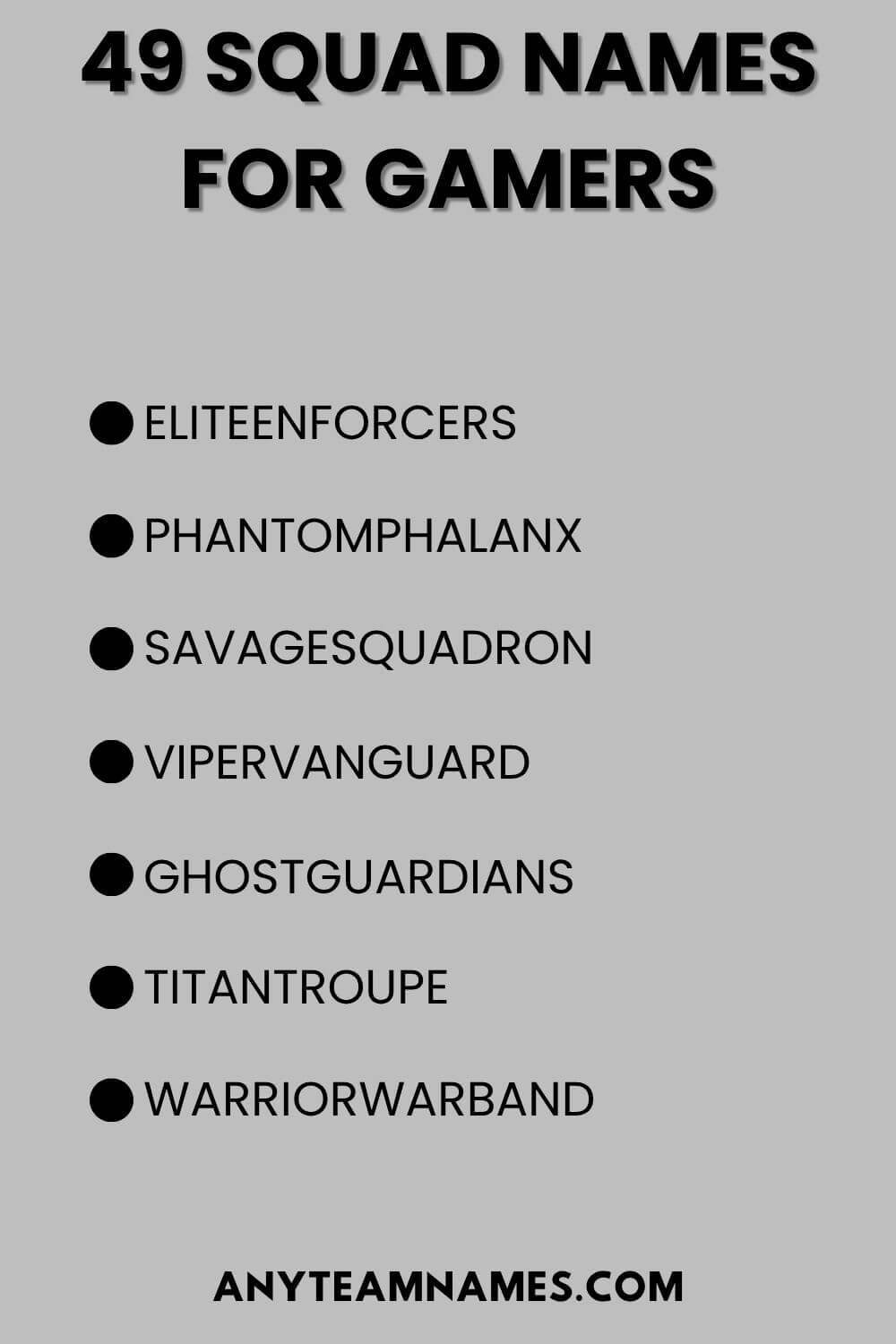 49 Squad Names For Gamers