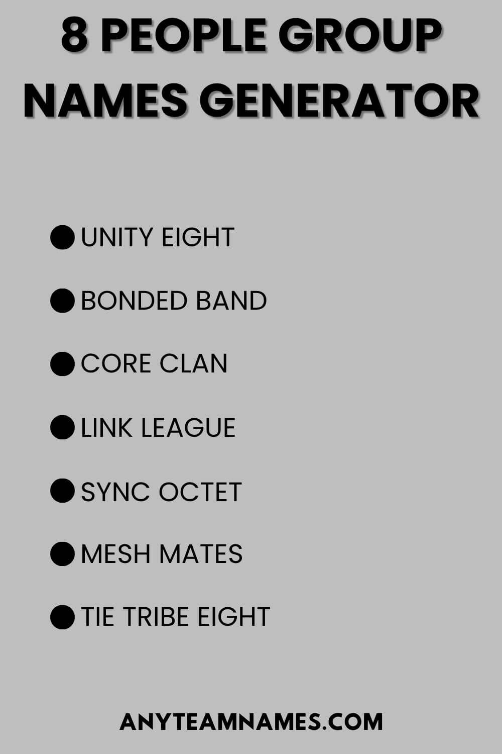 8 People Group Names Generator