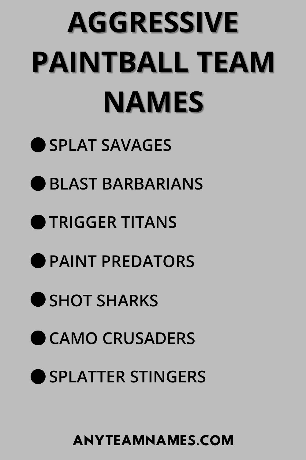 350+ Cool Paintball Team Names to Dominate the Field Aggressive Paintball Team Names