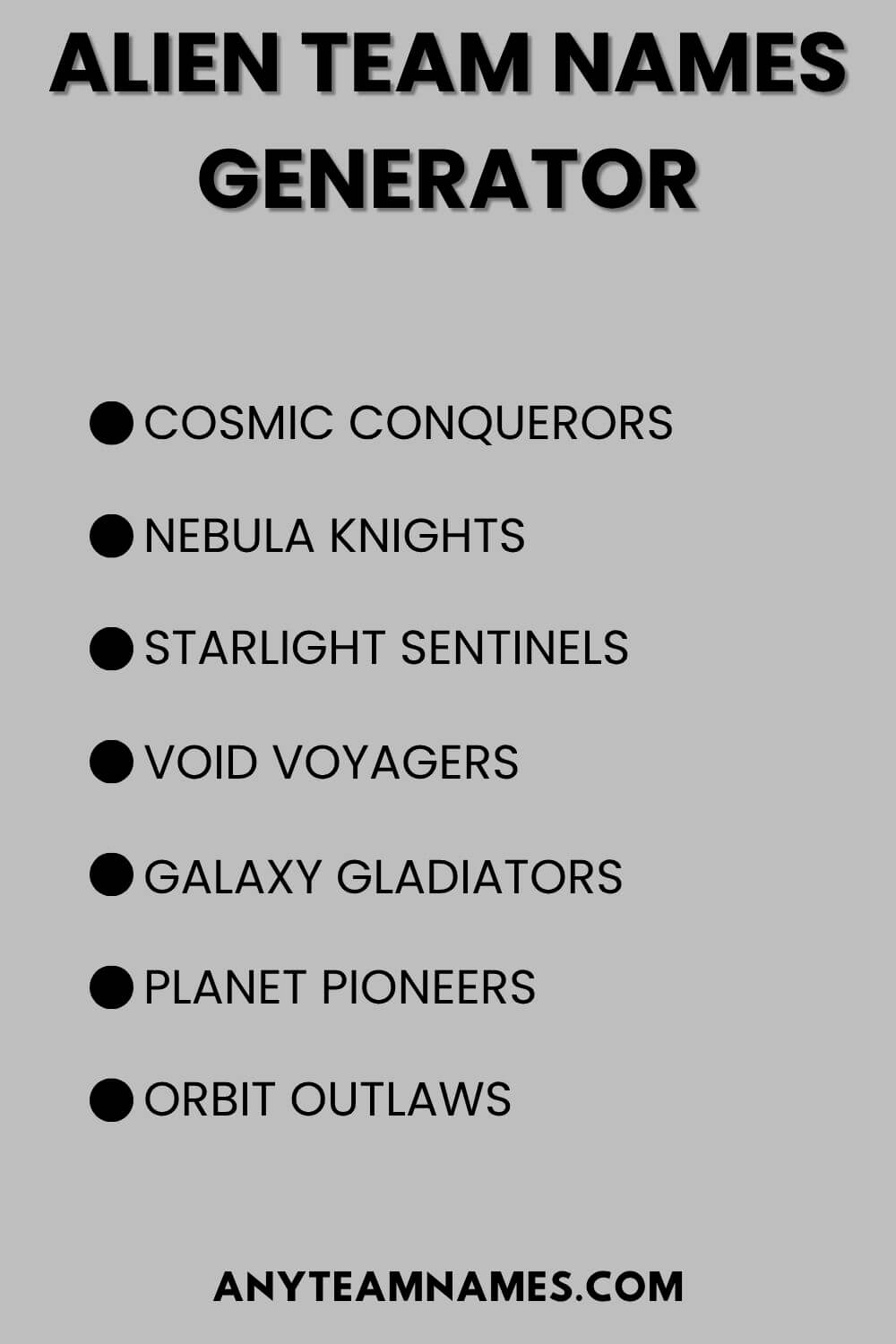 Alien Team Names Generator