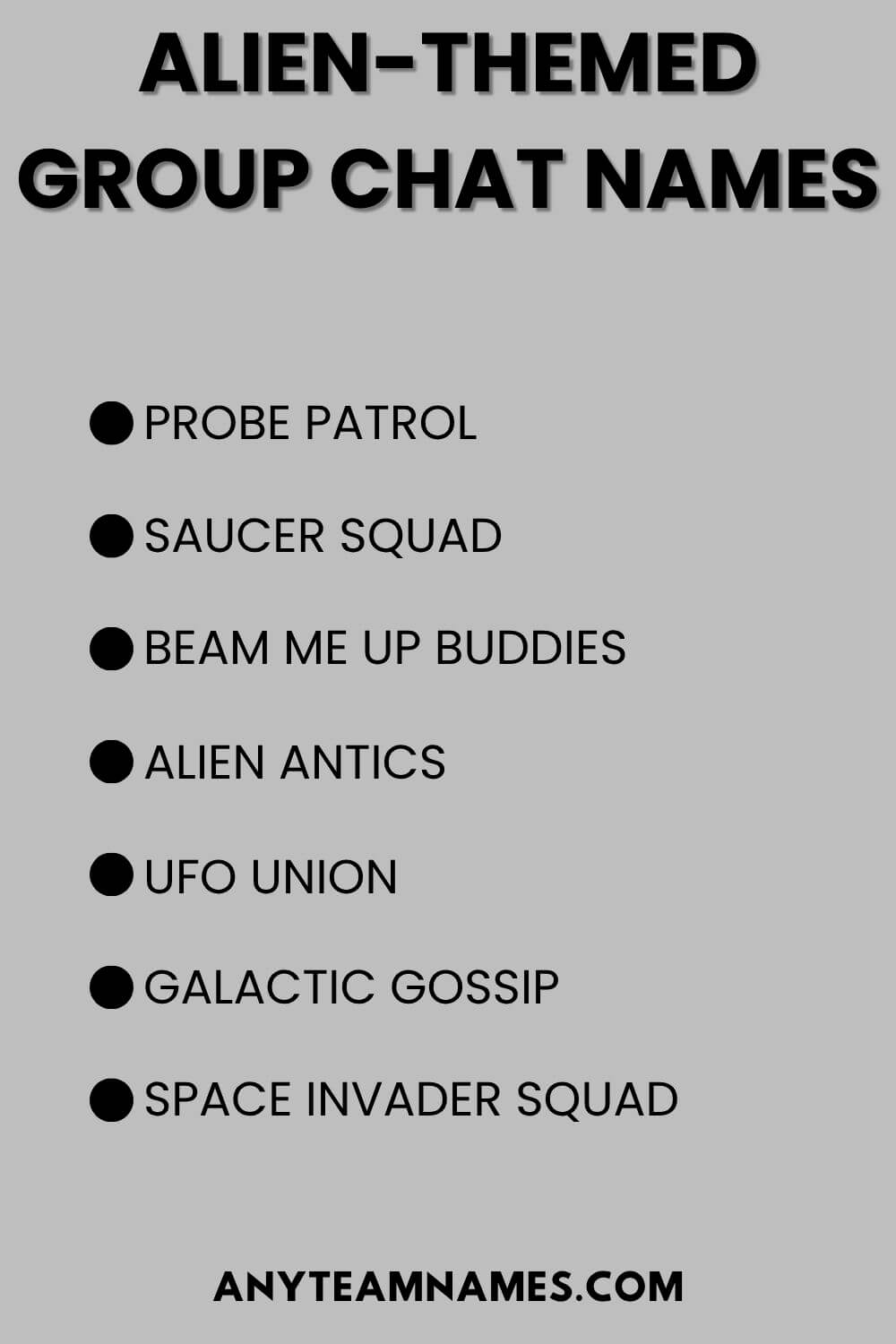 Alien-Themed Group Chat Names