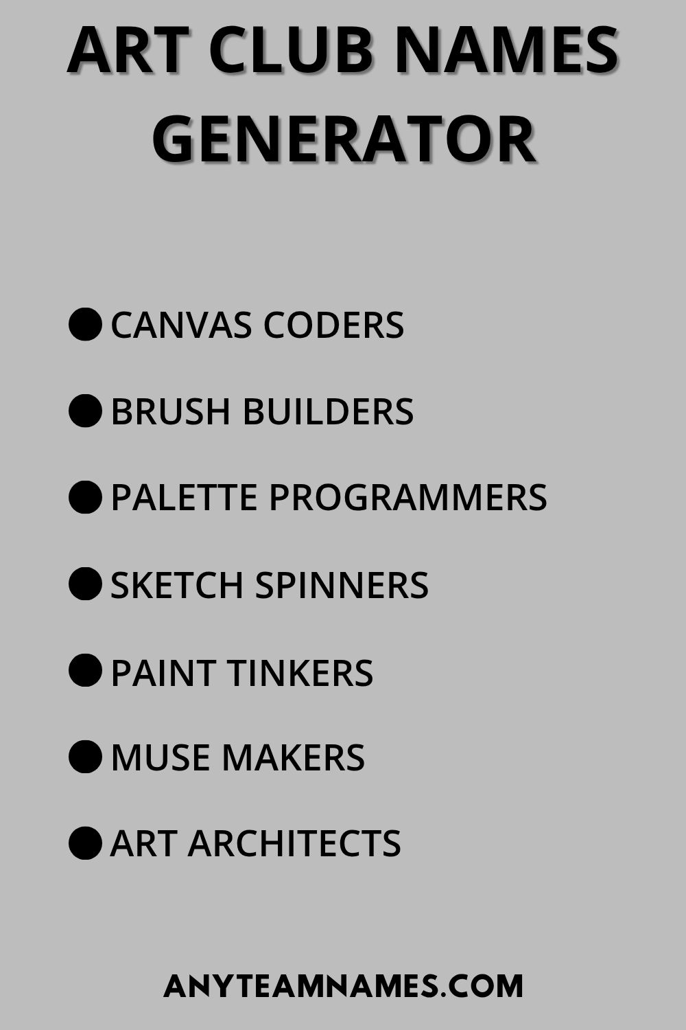 Art Club Names Generator