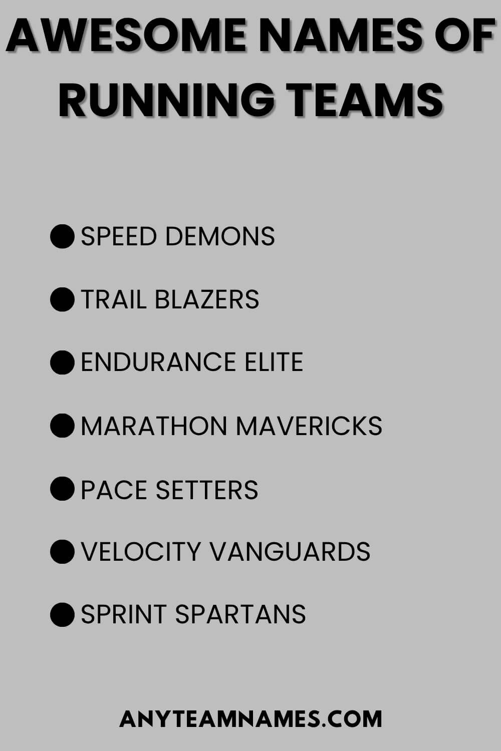 Awesome Names Of Running Teams
