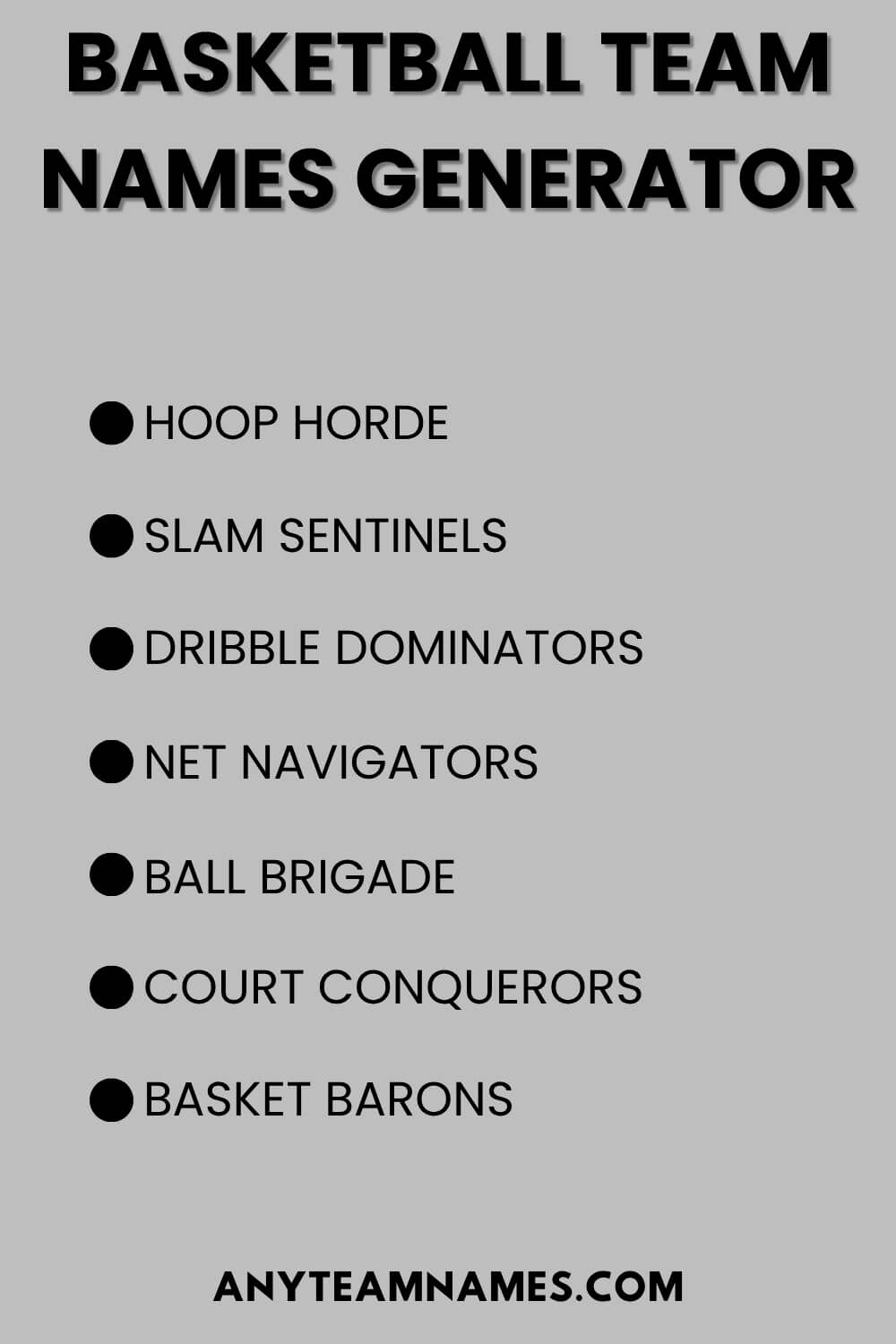 Basketball Team Names Generator