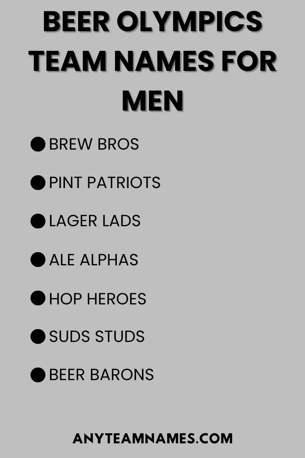 Beer Olympics Team Names For Men
