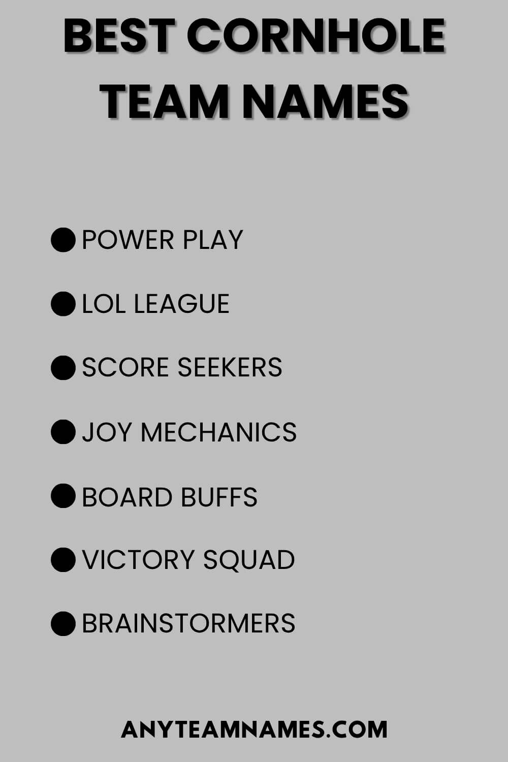 Best Cornhole Team Names