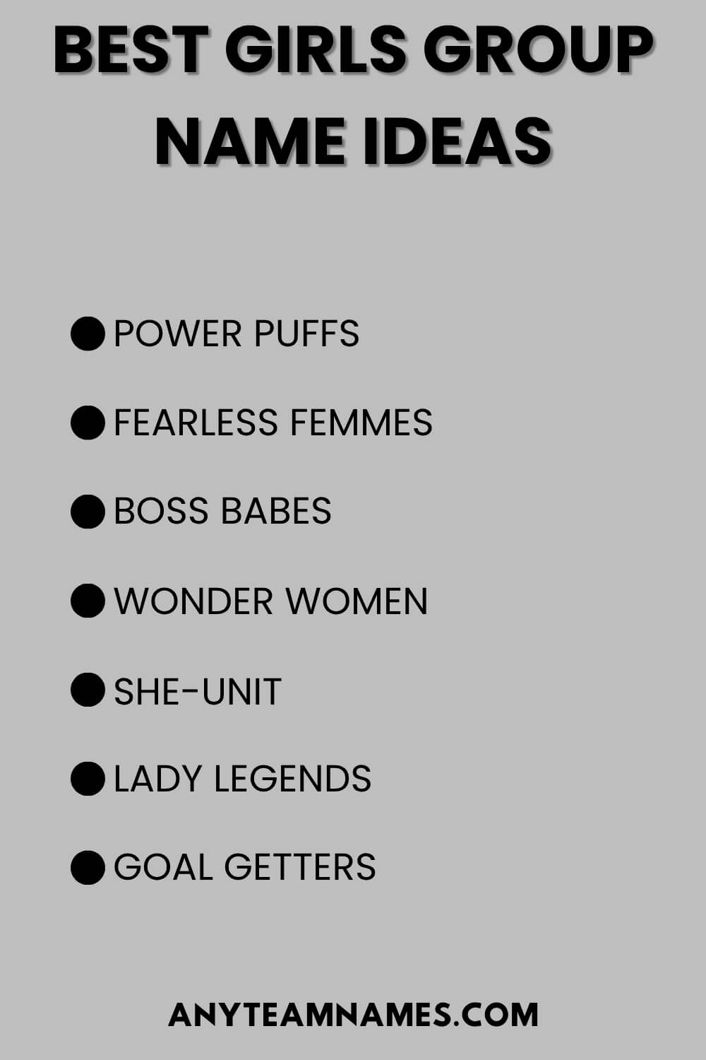 Best Girls Group Name Ideas
