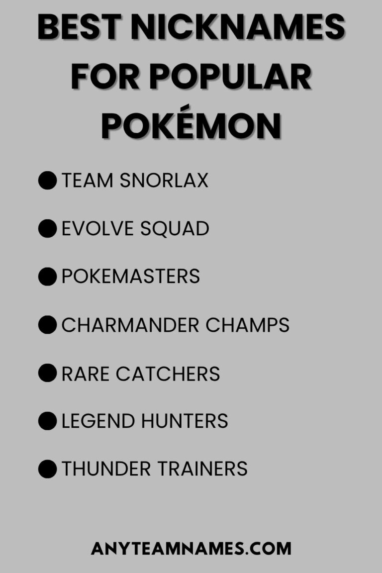535+ Cute Pokémon Nicknames for Every Creature