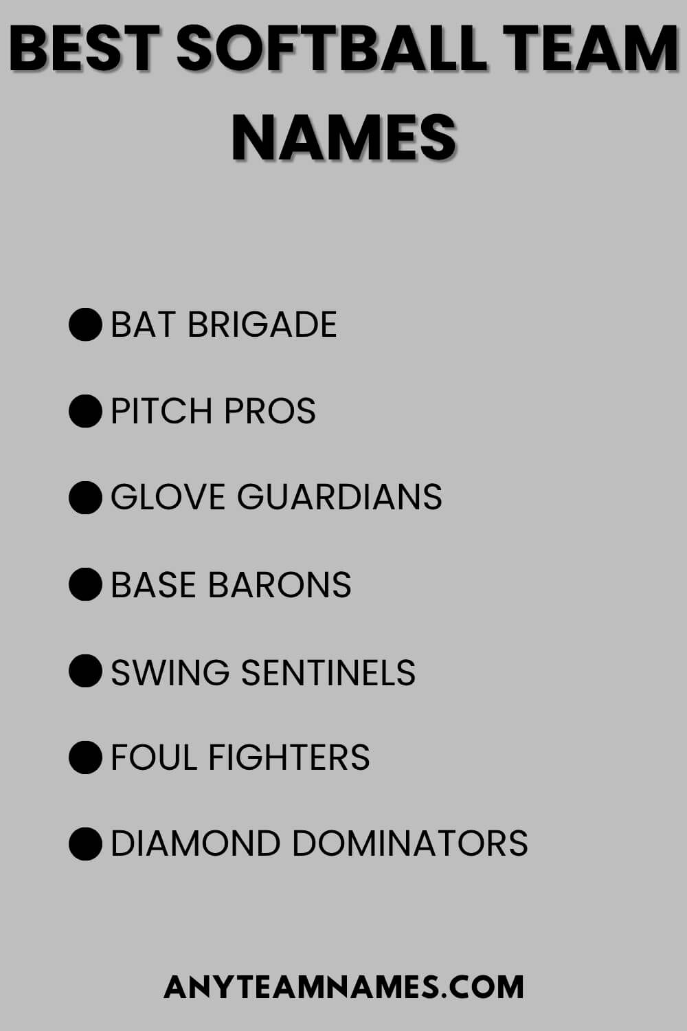 Best Softball Team Names