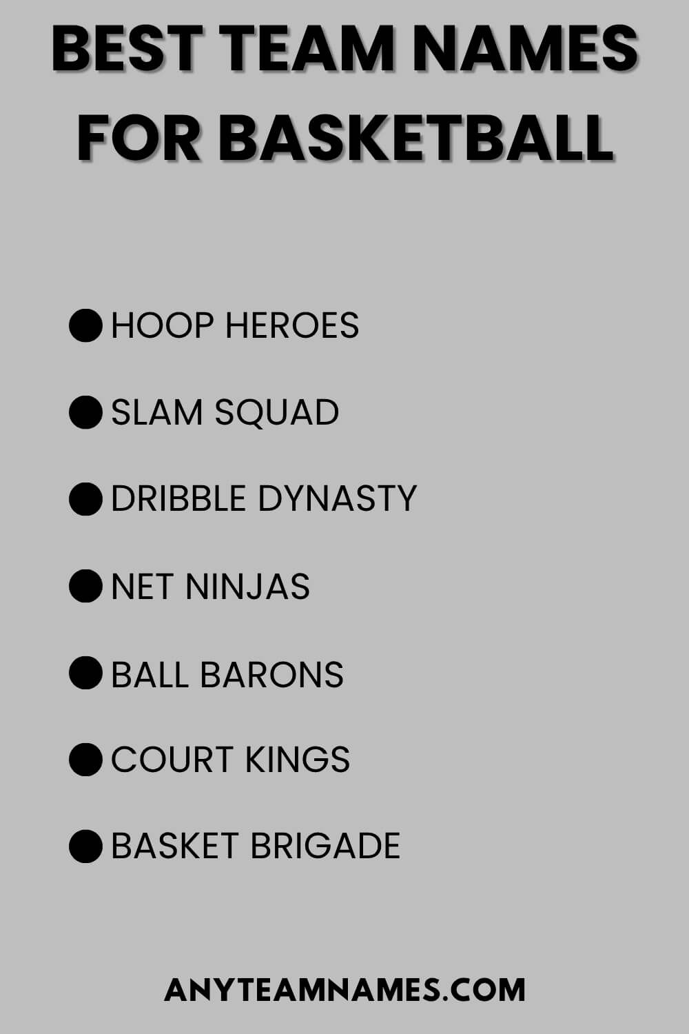Best Team Names For Basketball