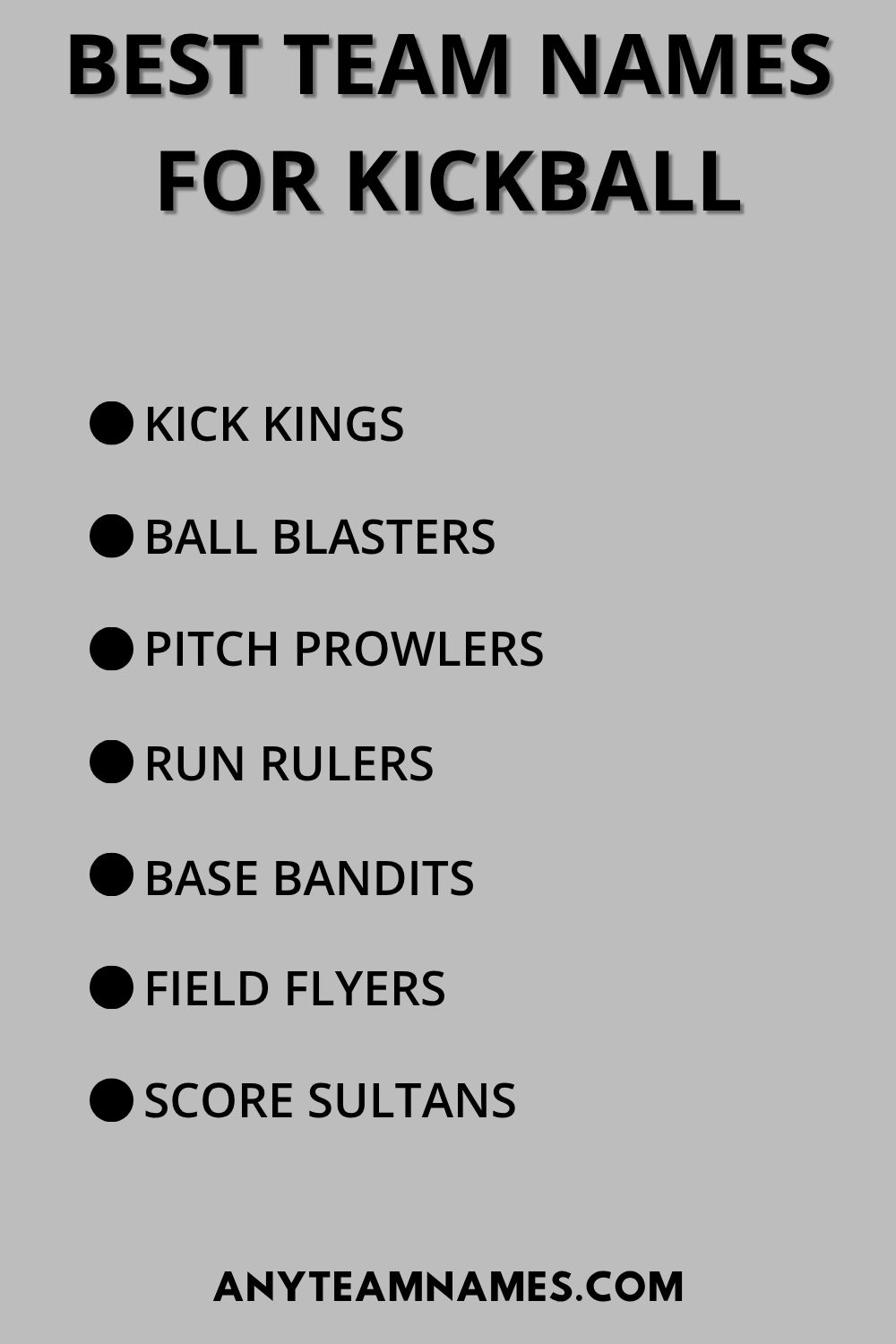 Best Team Names For Kickball