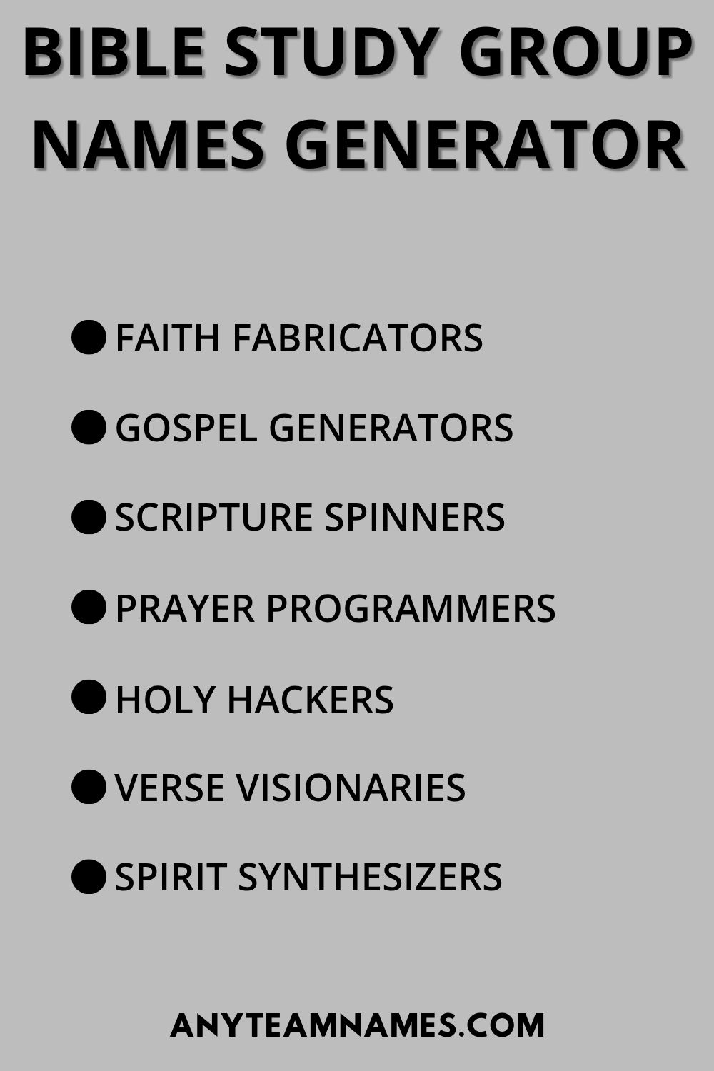 Bible Study Group Names Generator