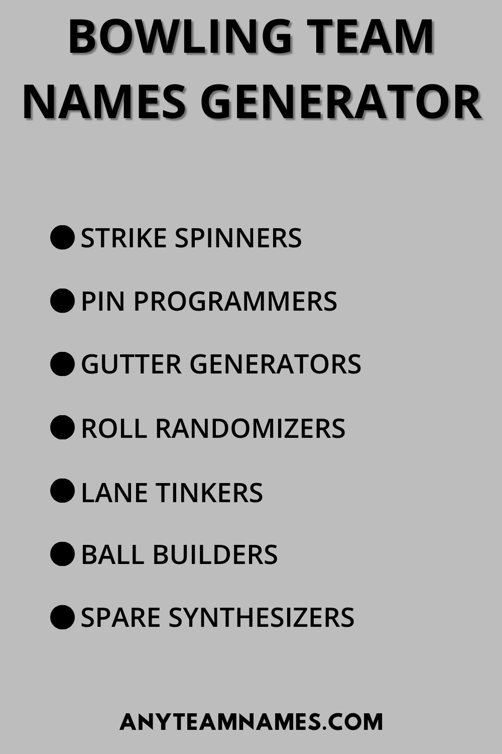 Bowling Team Names Generator