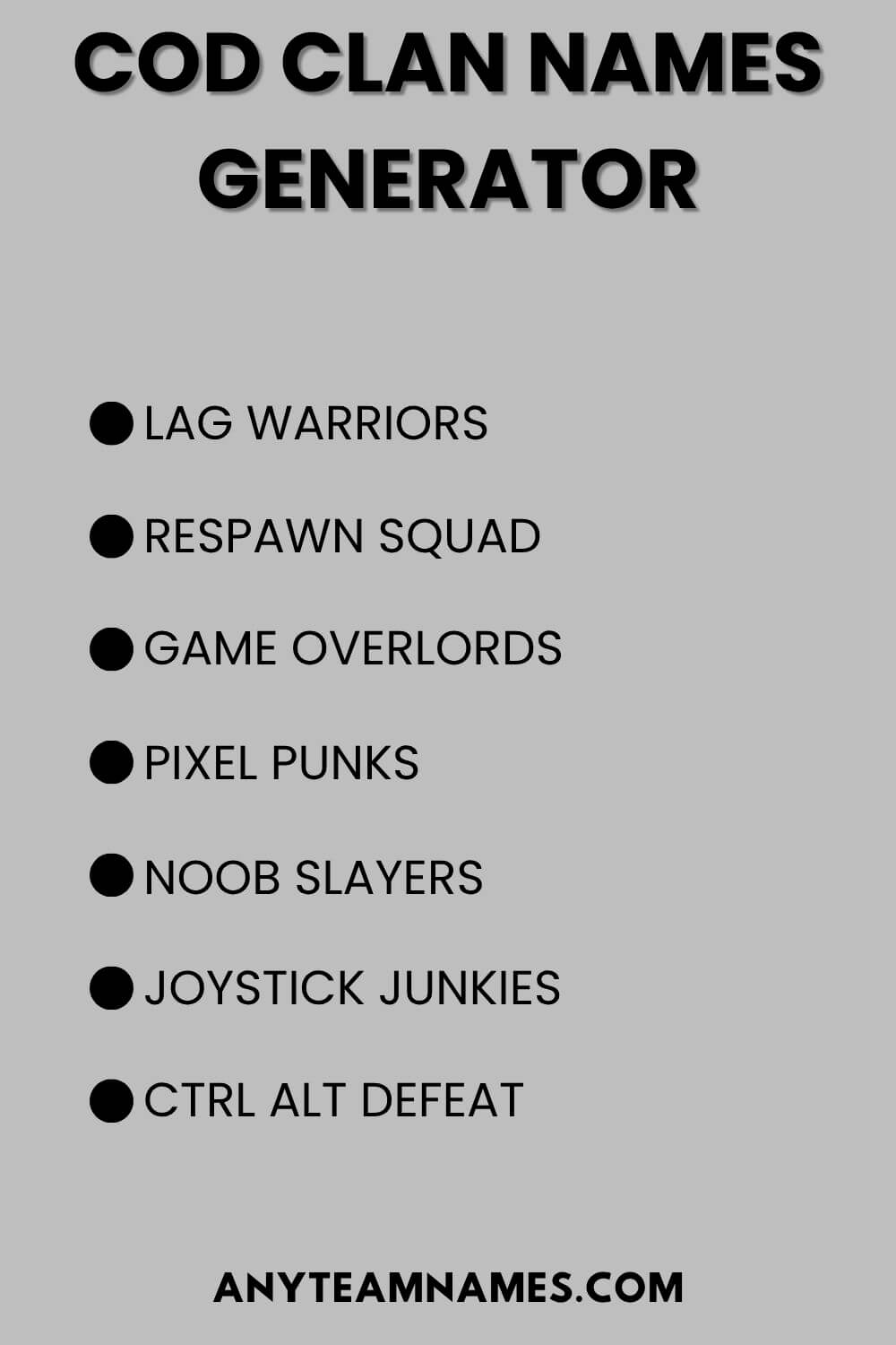 COD Clan Names Generator