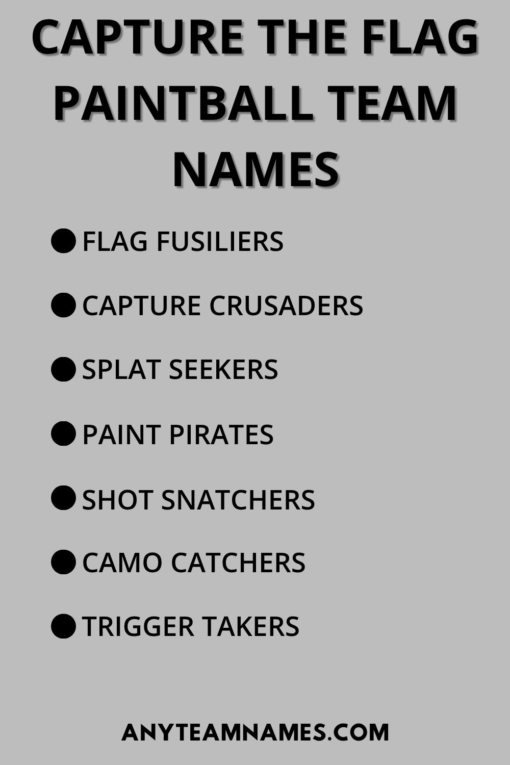 350+ Cool Paintball Team Names to Dominate the Field Capture The Flag Paintball Team Names