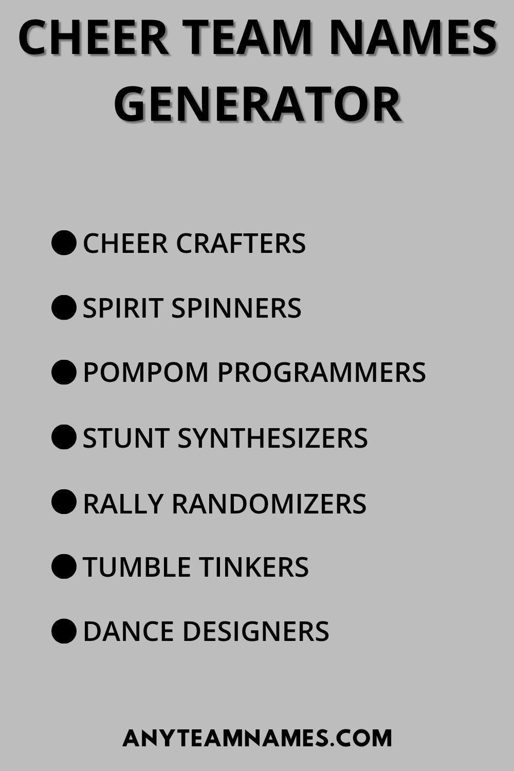 Cheer Team Names Generator