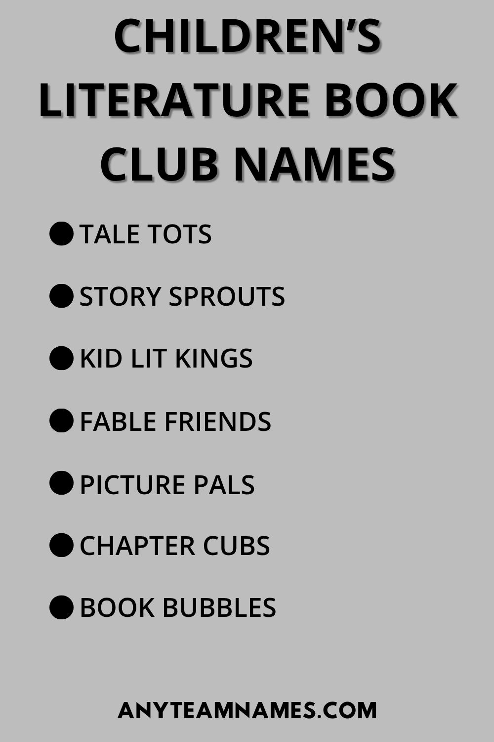 Children’s Literature Book Club Names