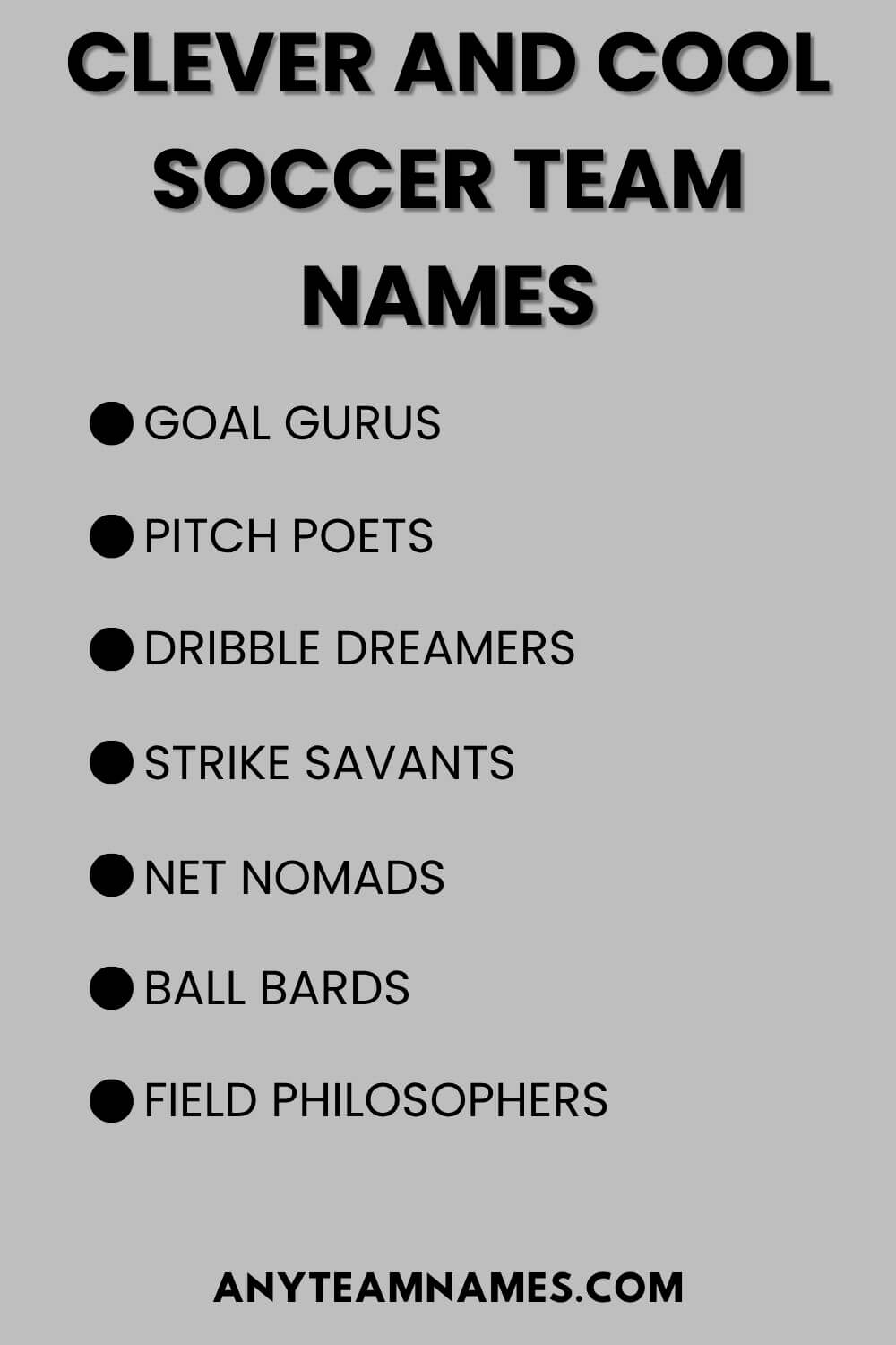 Clever And Cool Soccer Team Names