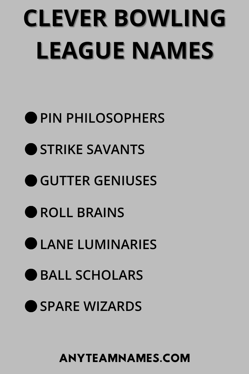 Clever Bowling League Names