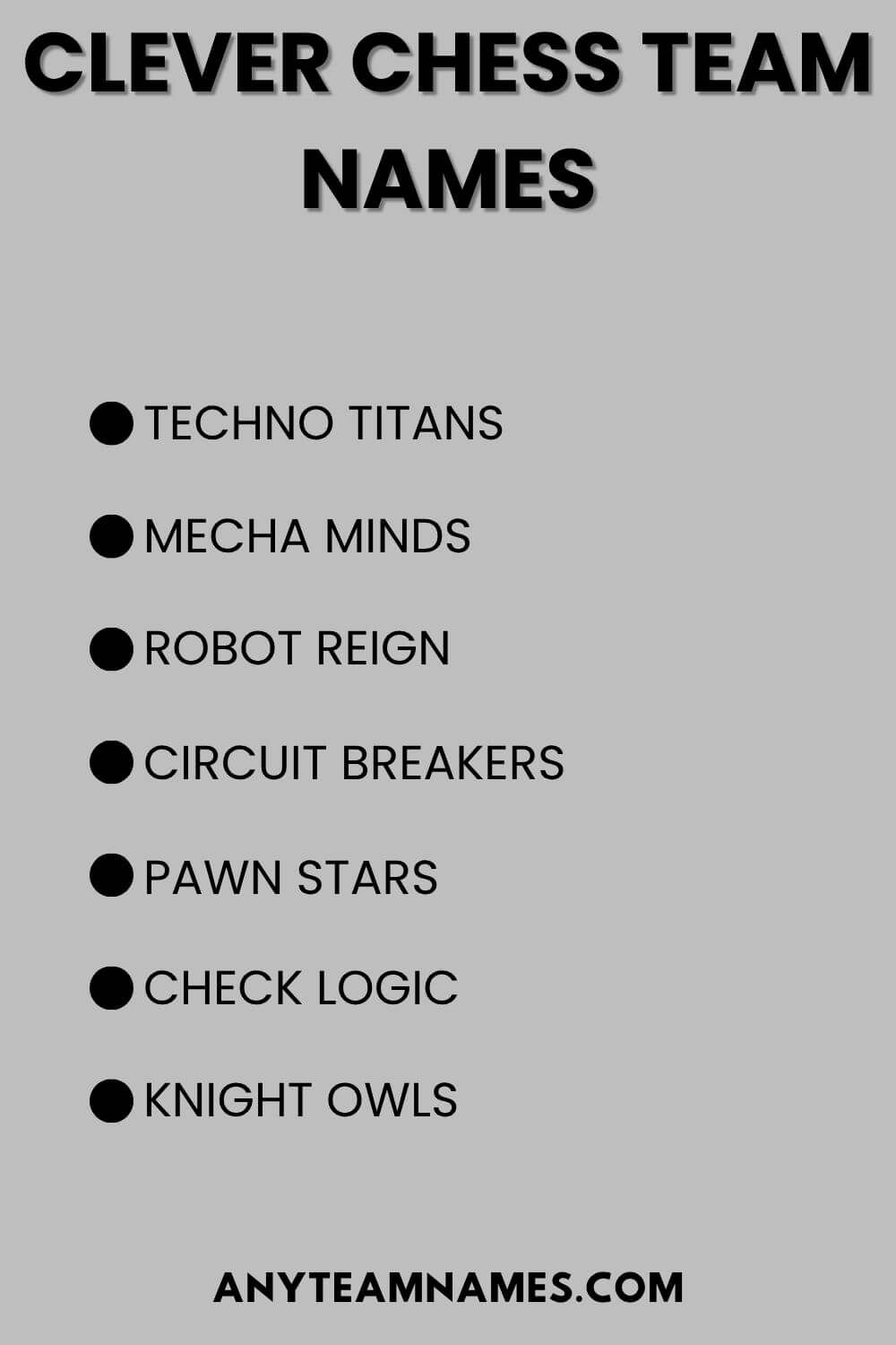 Clever Chess Team Names