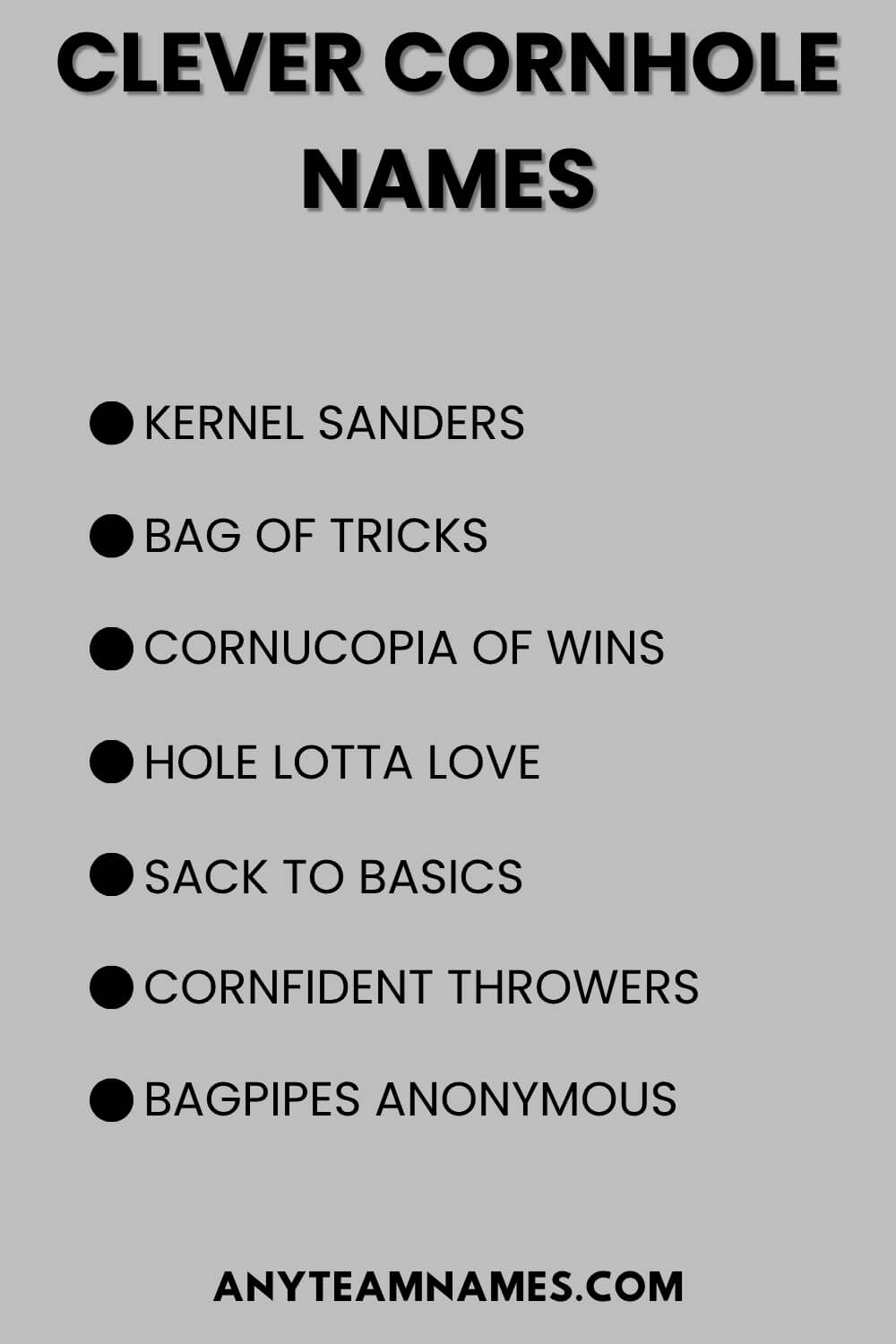 Clever Cornhole Names