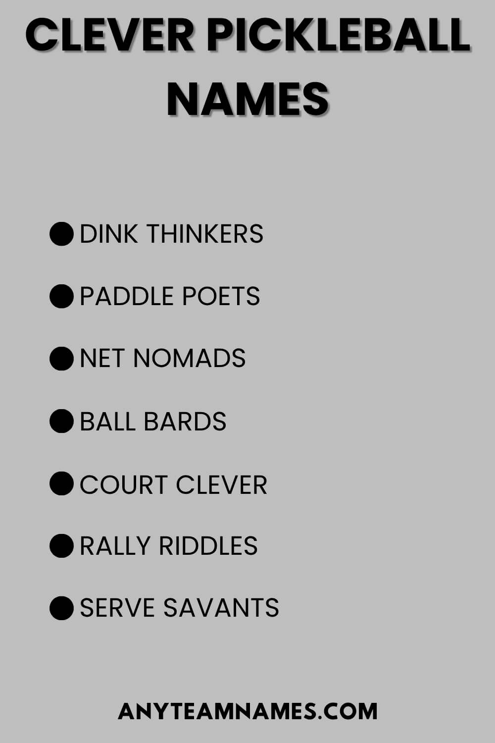 Clever Pickleball Names