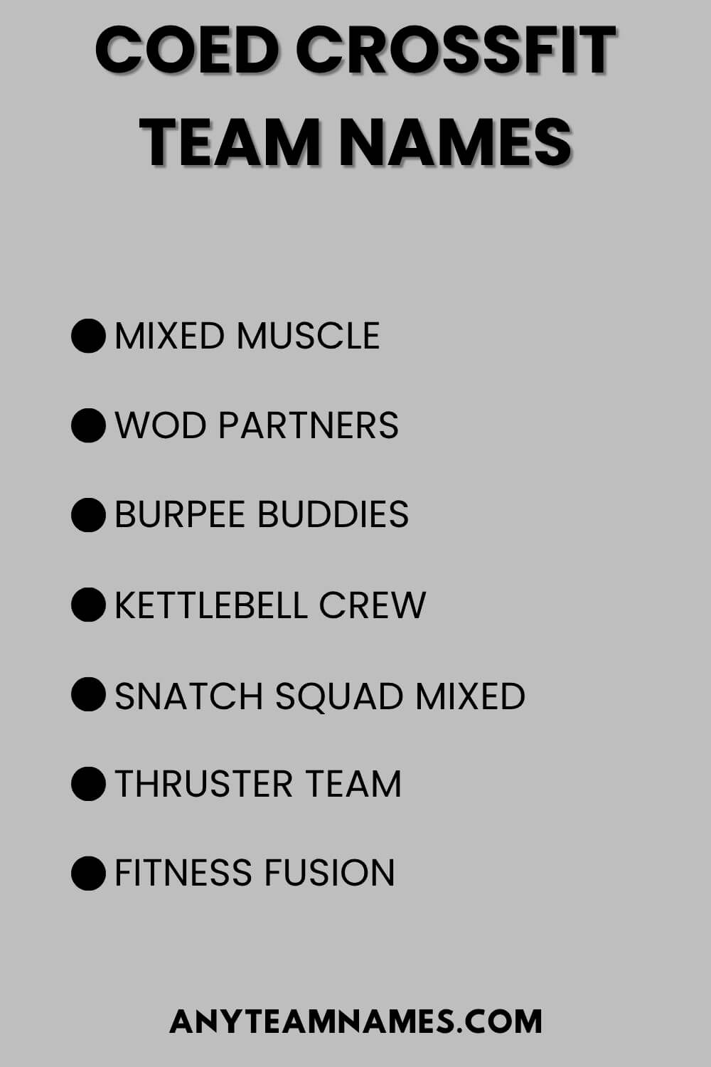 Coed CrossFit Team Names