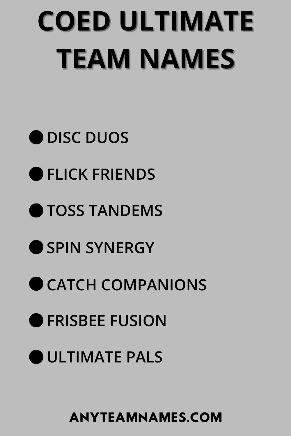 Coed Ultimate Team Names