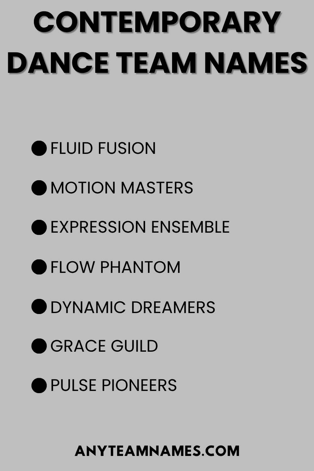Contemporary Dance Team Names