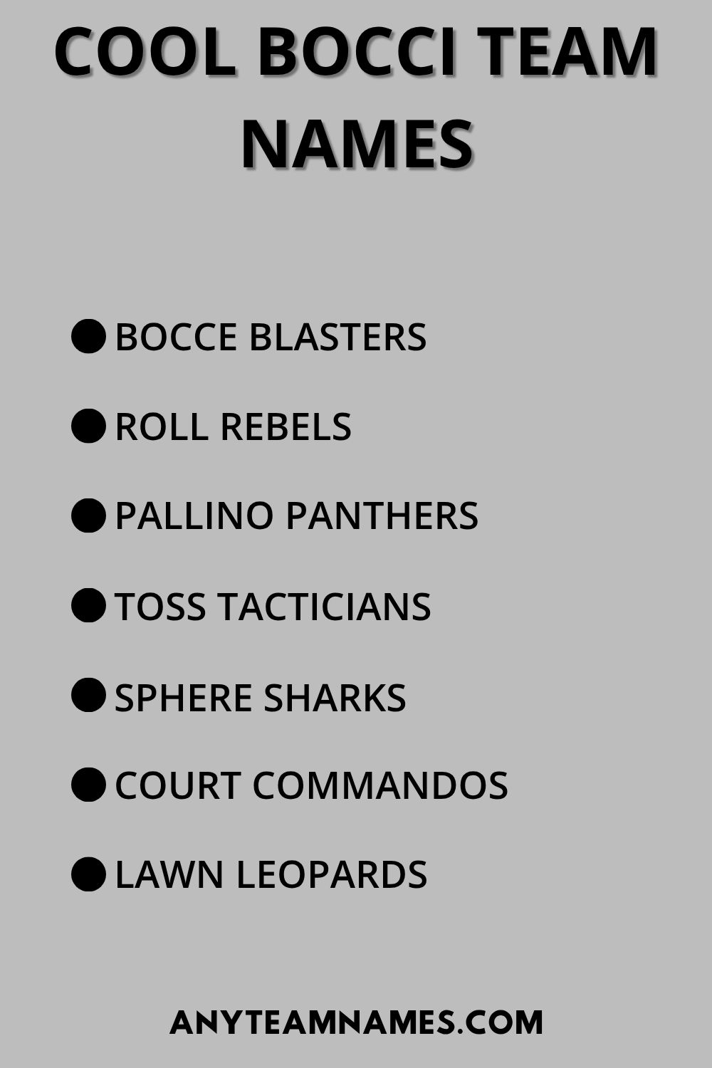 250+ Funny Bocce Ball Team Names for Every Team Cool Bocci Team Names