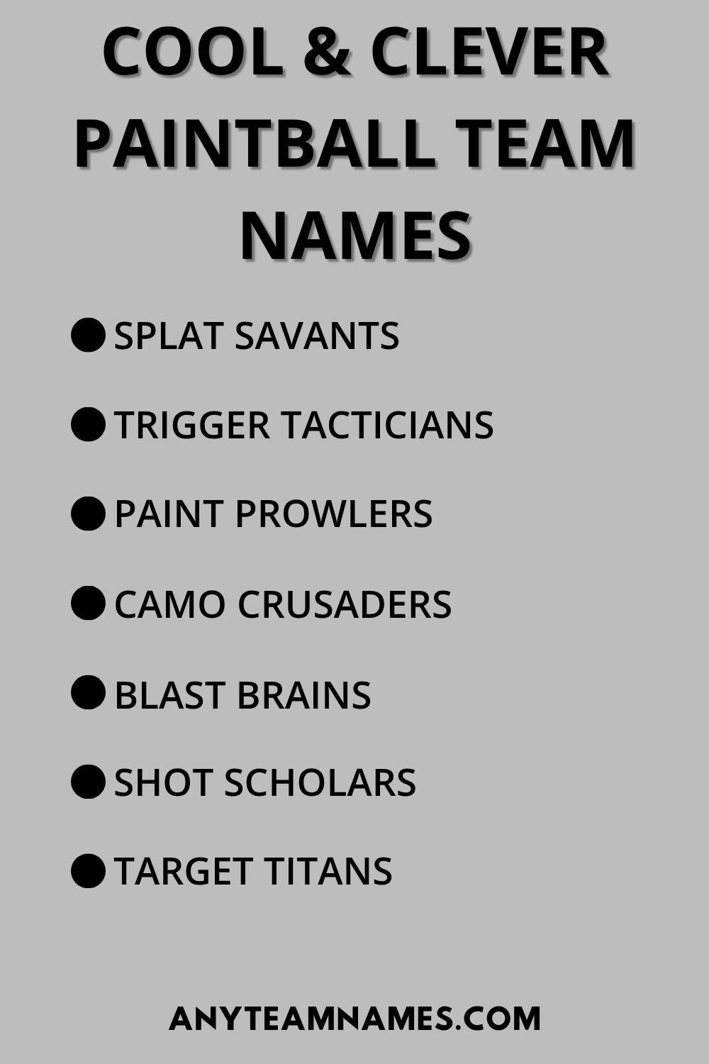 350+ Cool Paintball Team Names to Dominate the Field Cool & Clever Paintball Team Names