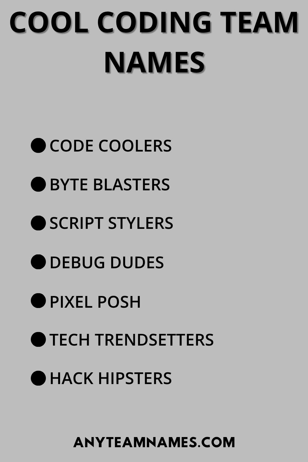 Cool Coding Team Names