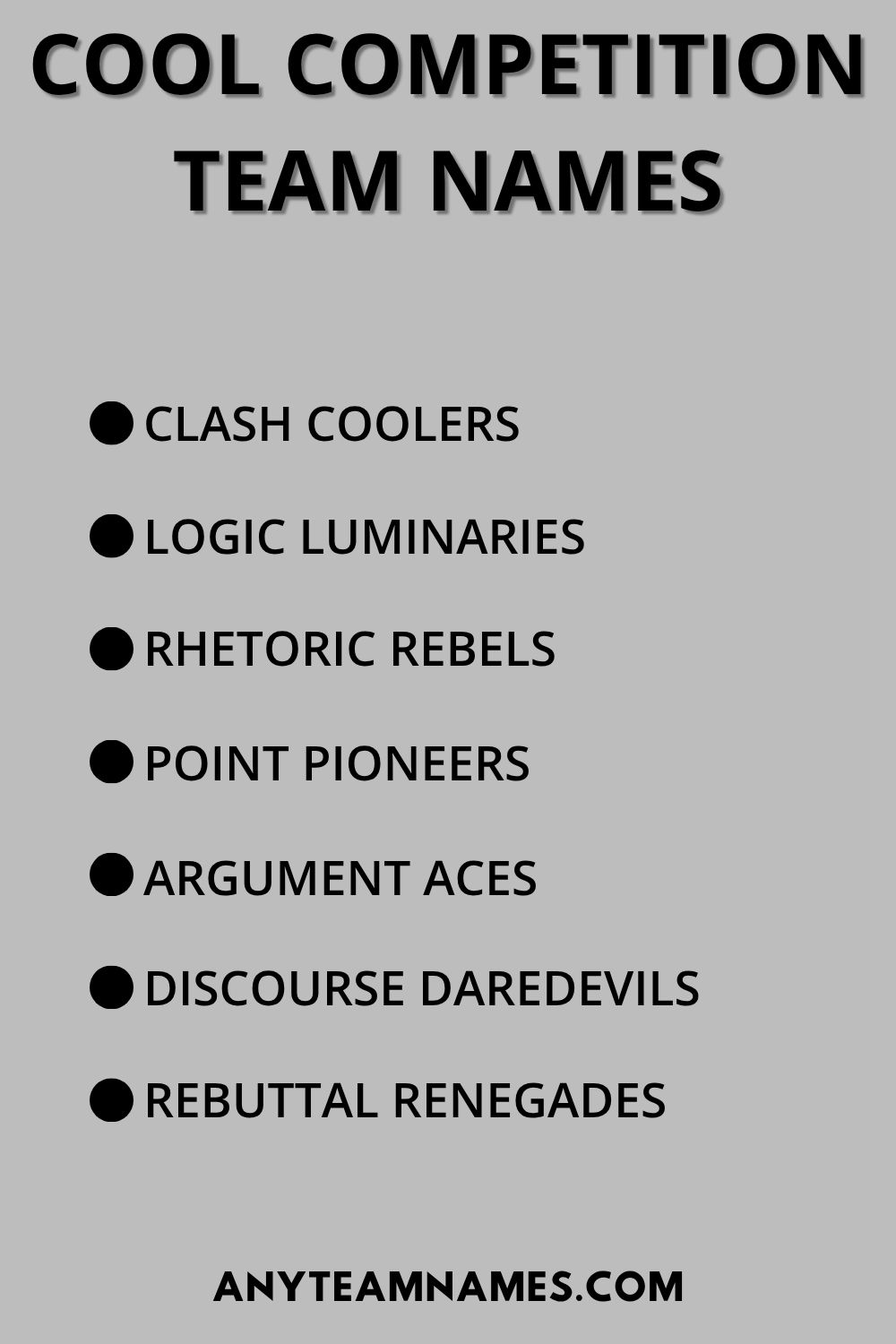 Cool Competition Team Names