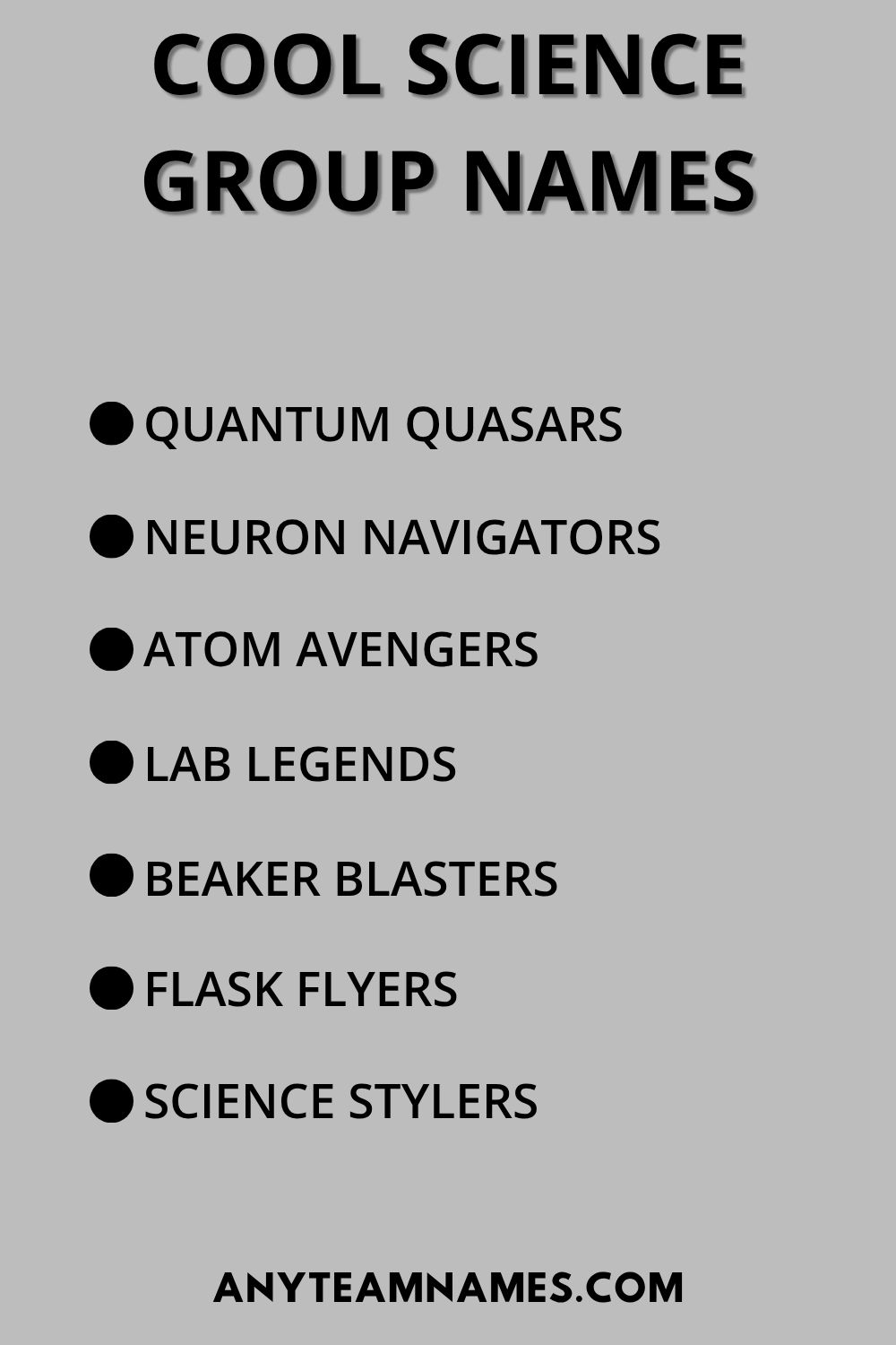 Cool Science Group Names
