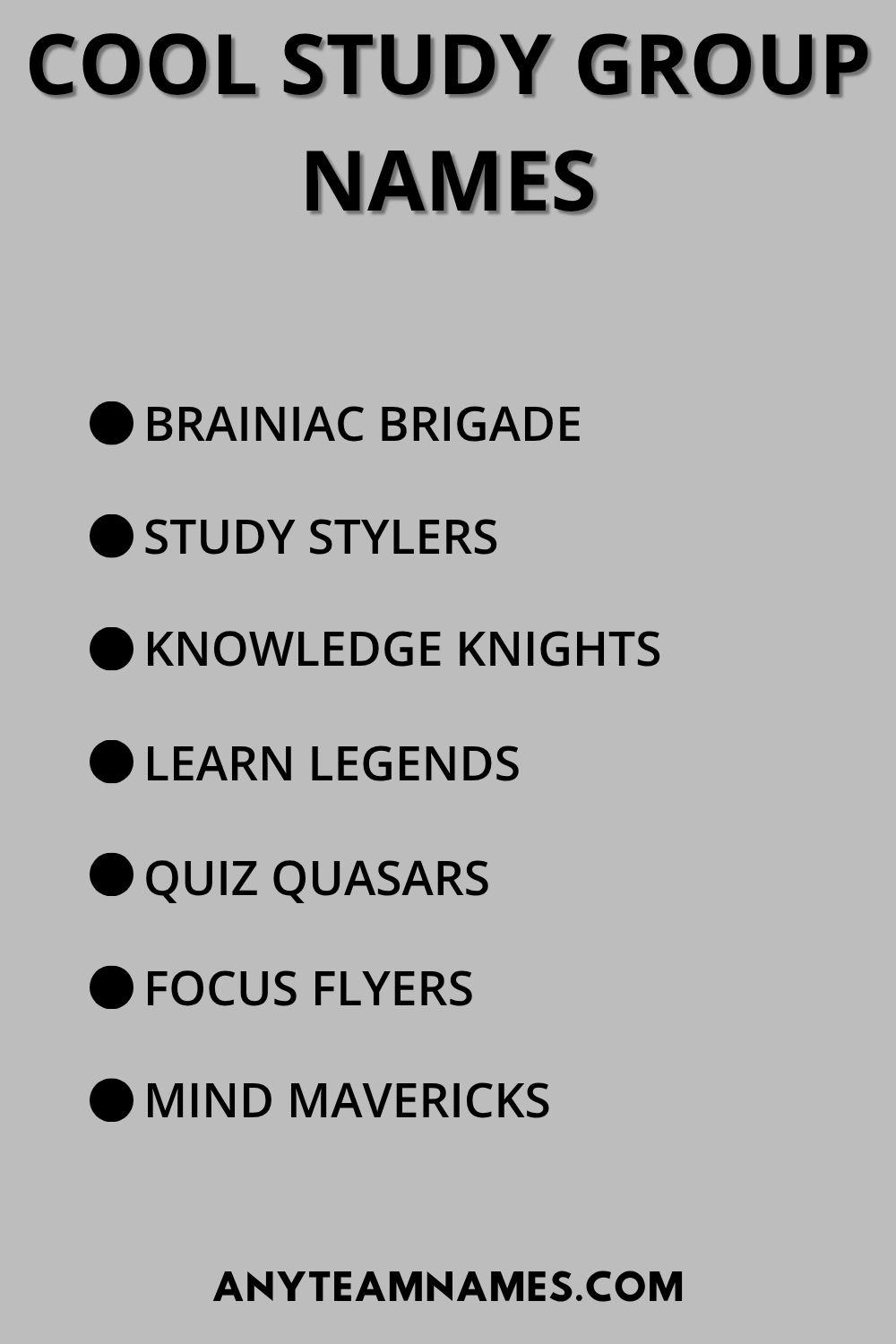Cool Study Group Names