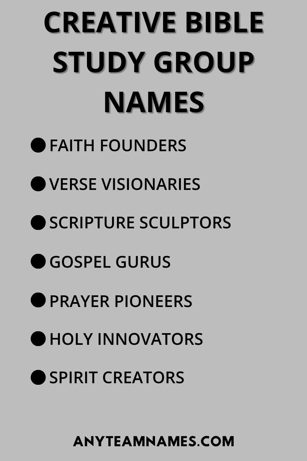 Creative Bible Study Group Names