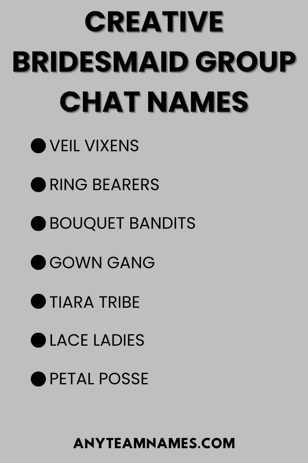 Creative Bridesmaid Group Chat Names