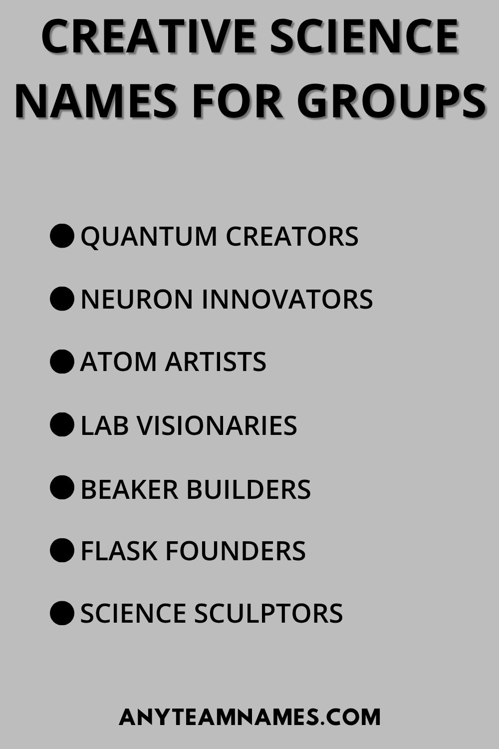 Creative Science Names for Groups