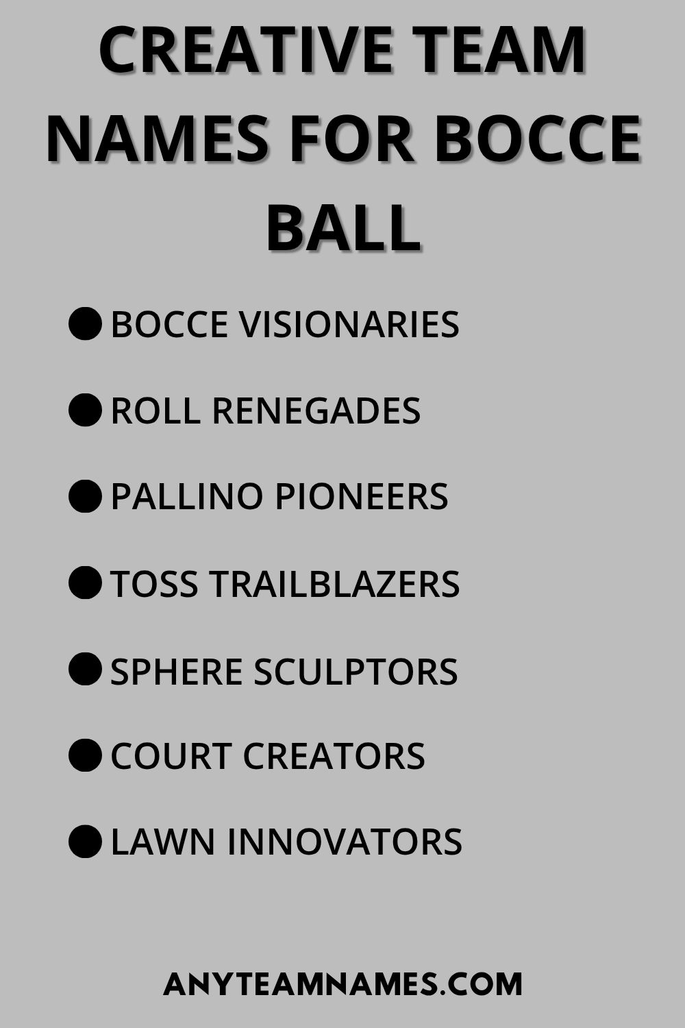 250+ Funny Bocce Ball Team Names for Every Team Creative Team Names For Bocce Ball