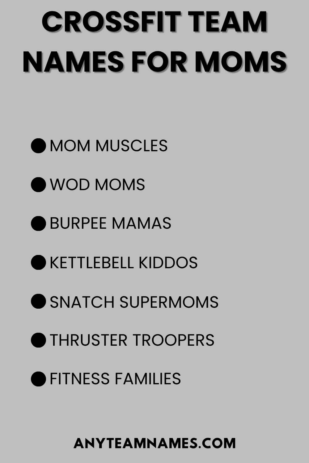 CrossFit Team Names For Moms