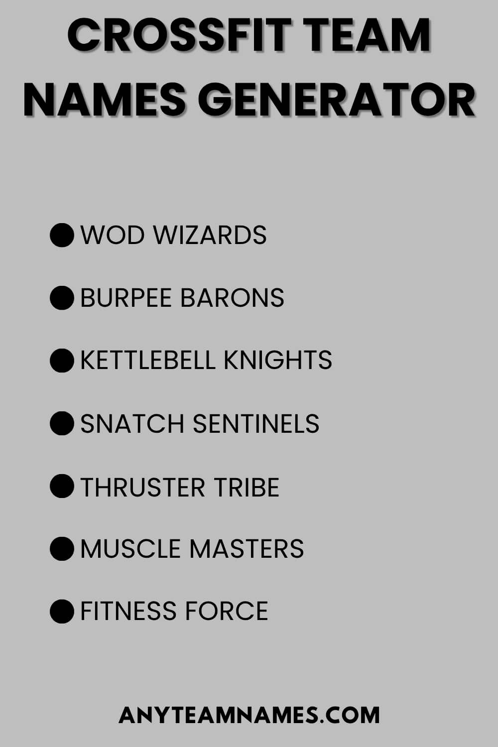 CrossFit Team Names Generator
