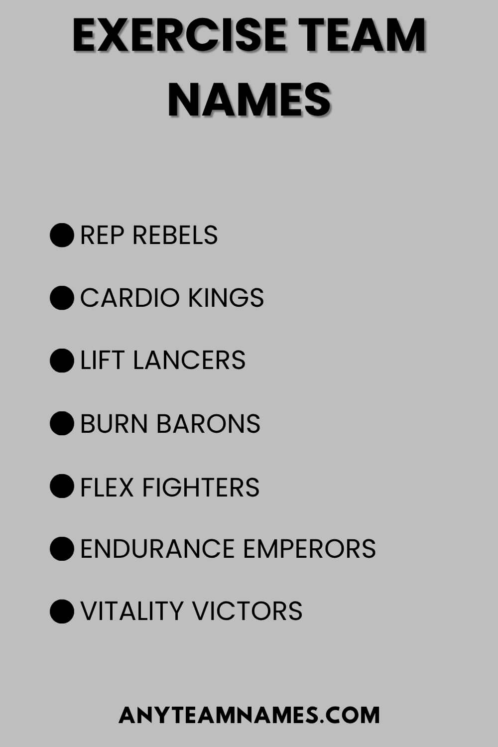 Exercise Team Names