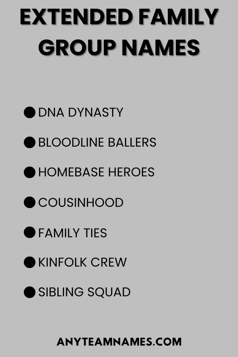 Extended Family Group Names
