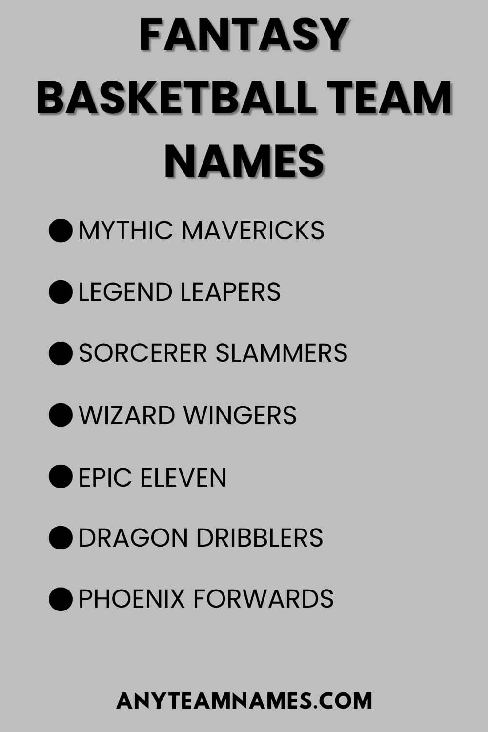 Fantasy Basketball Team Names