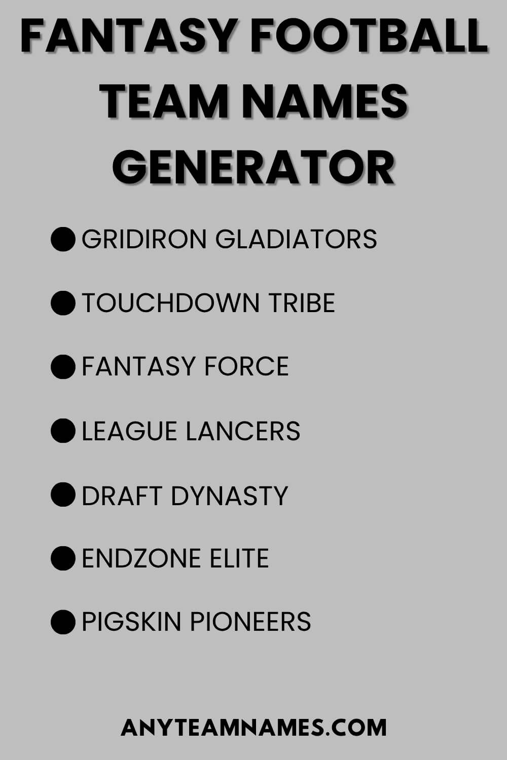 Fantasy Football Team Names Generator