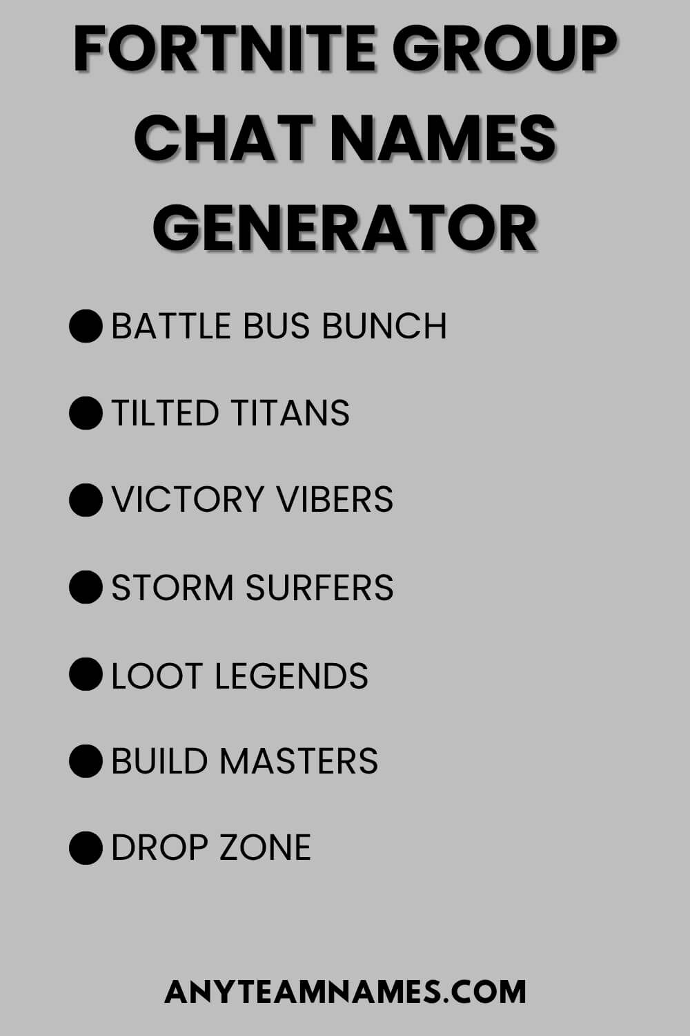 Fortnite Group Chat Names Generator