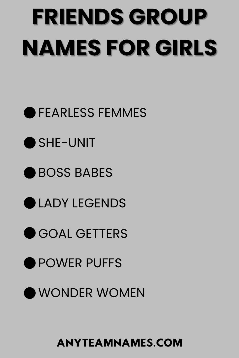 Friends Group Names For Girls