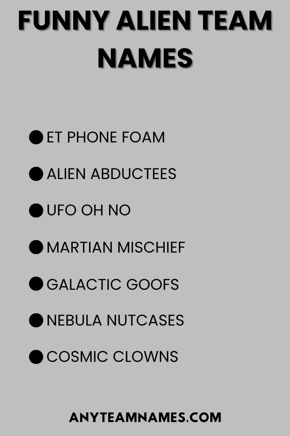 Funny Alien Team Names