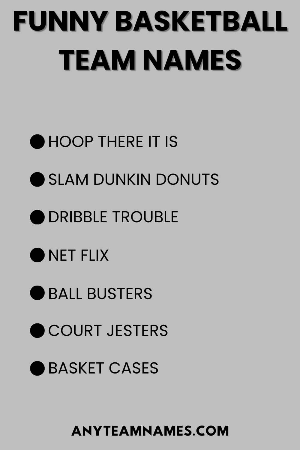 Funny Basketball Team Names